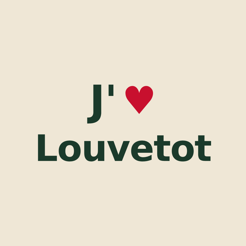 Tote bag personnalisé Louvetot — design J'aime Louvetot