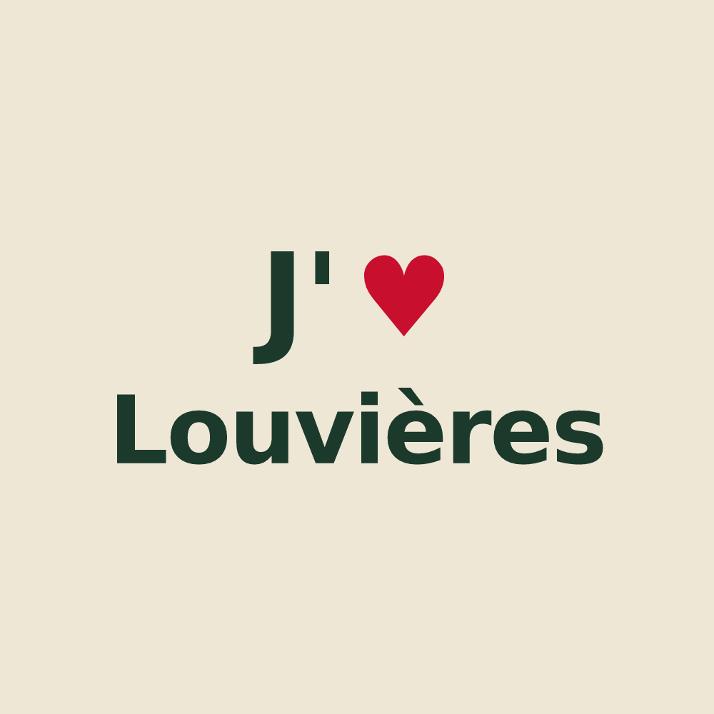 Tote bag personnalisé Louvières — design J'aime Louvières