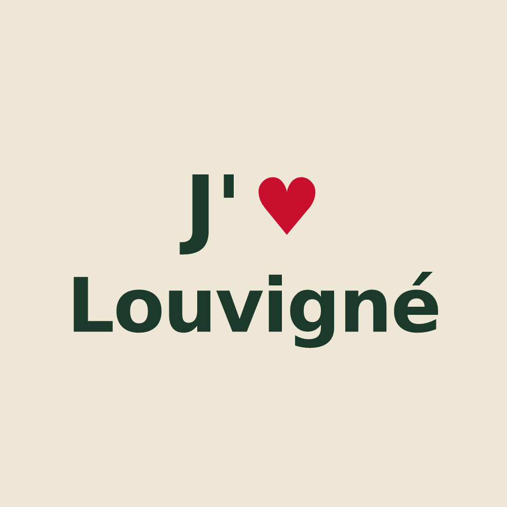 Tote bag personnalisé Louvigné — design J'aime Louvigné