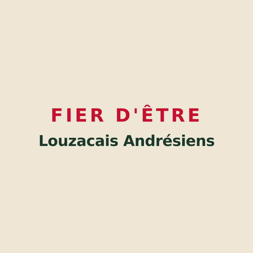 Tote bag « Fier d'être Louzacais Andrésiens » — design pour Louzac-Saint-André