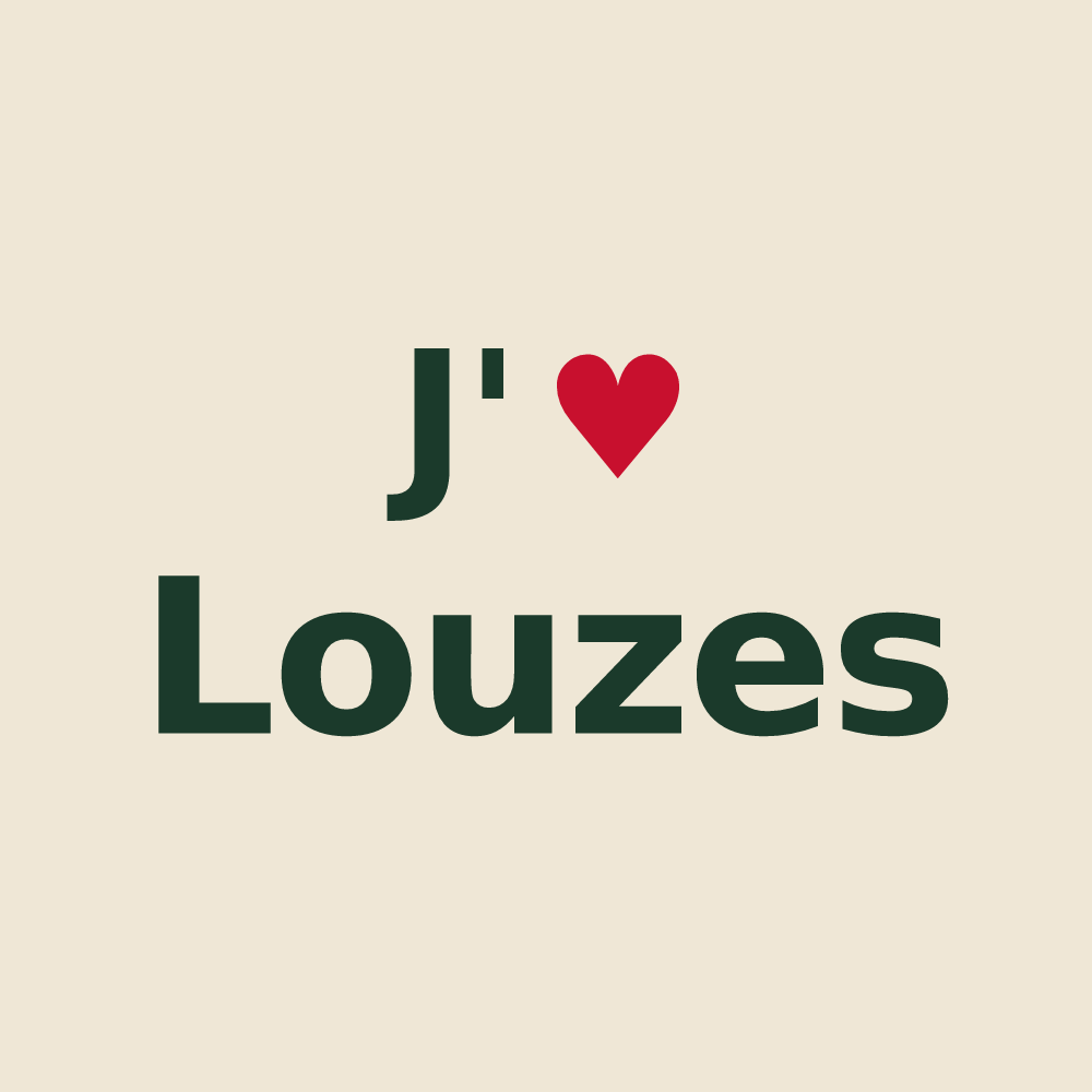 Tote bag personnalisé Louzes — design J'aime Louzes
