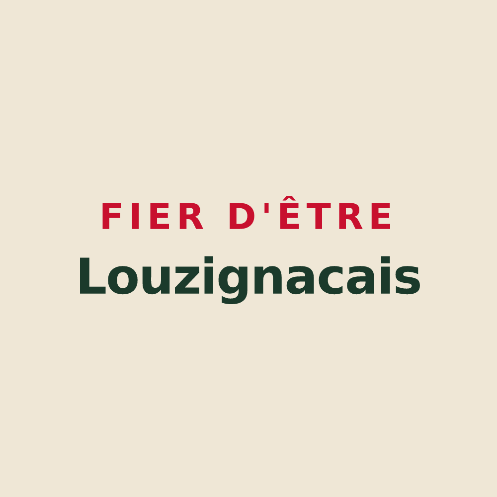 Tote bag « Fier d'être Louzignacais » — design pour Louzignac