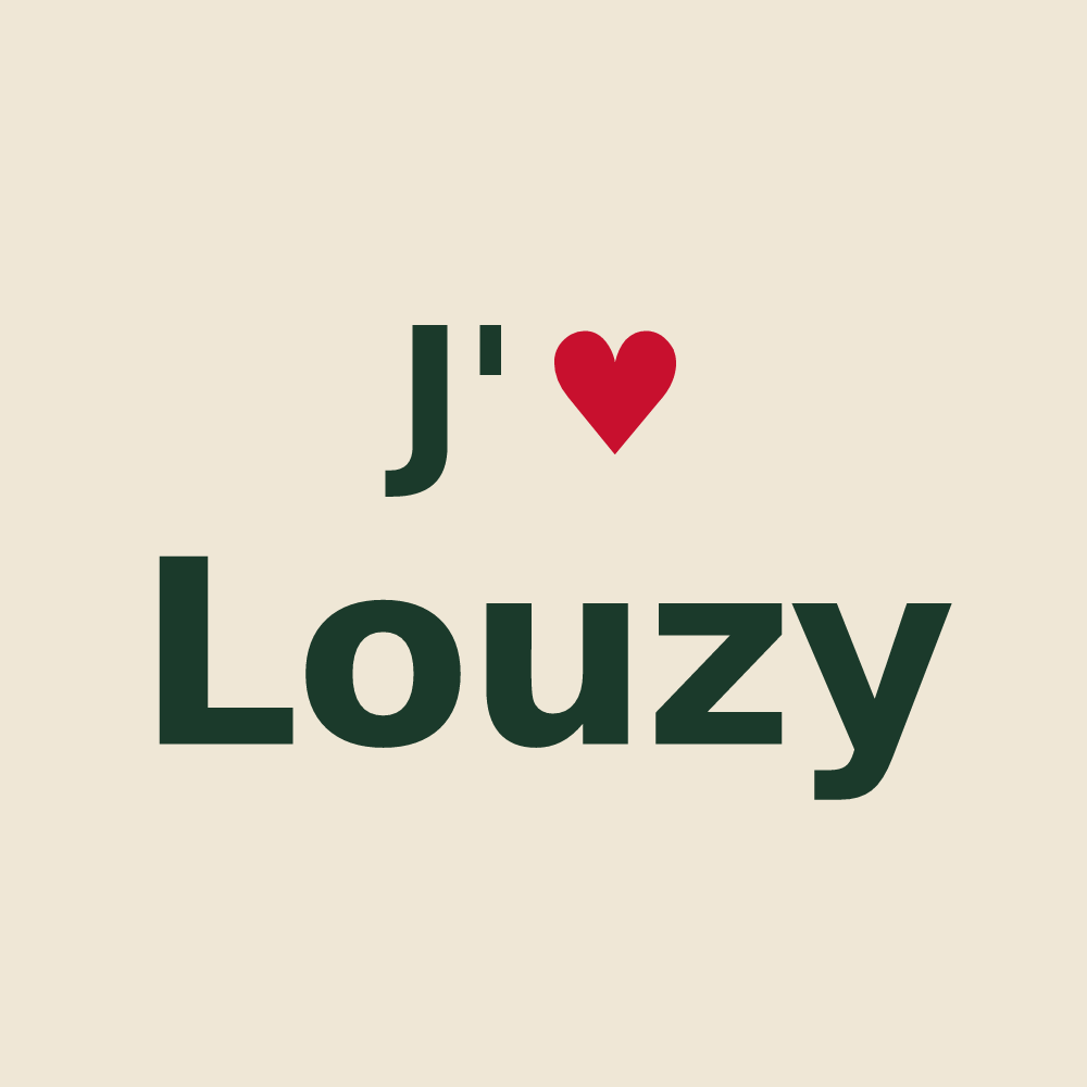 Tote bag personnalisé Louzy — design J'aime Louzy