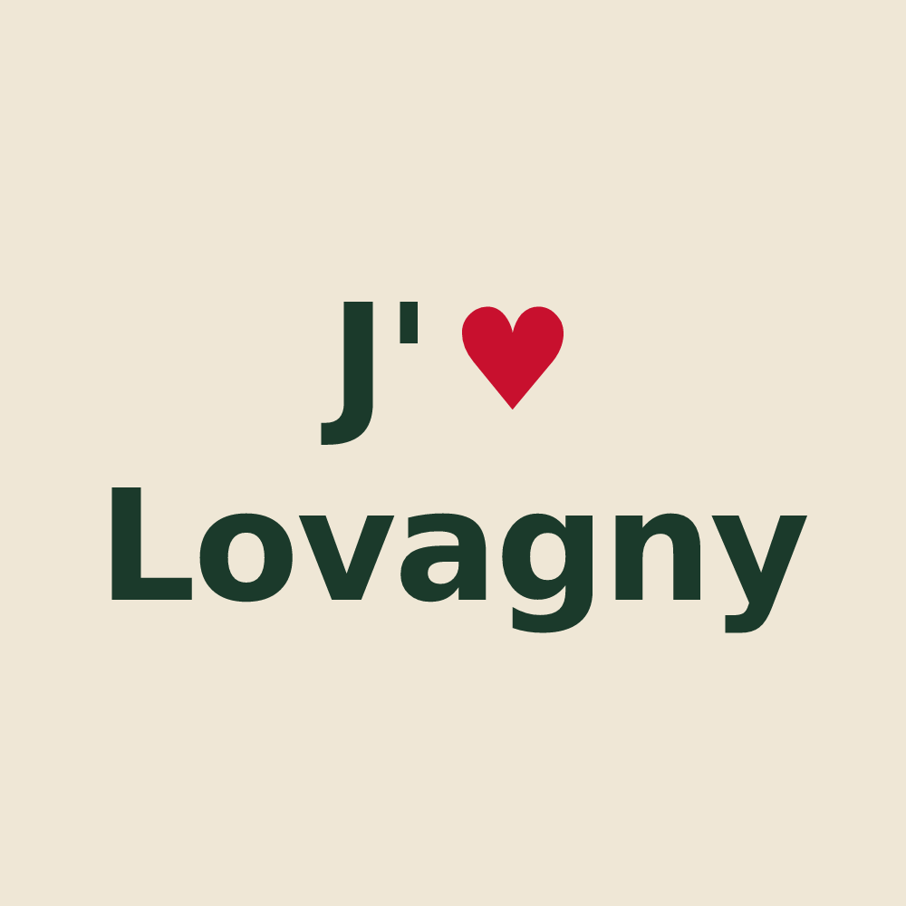 Tote bag personnalisé Lovagny — design J'aime Lovagny