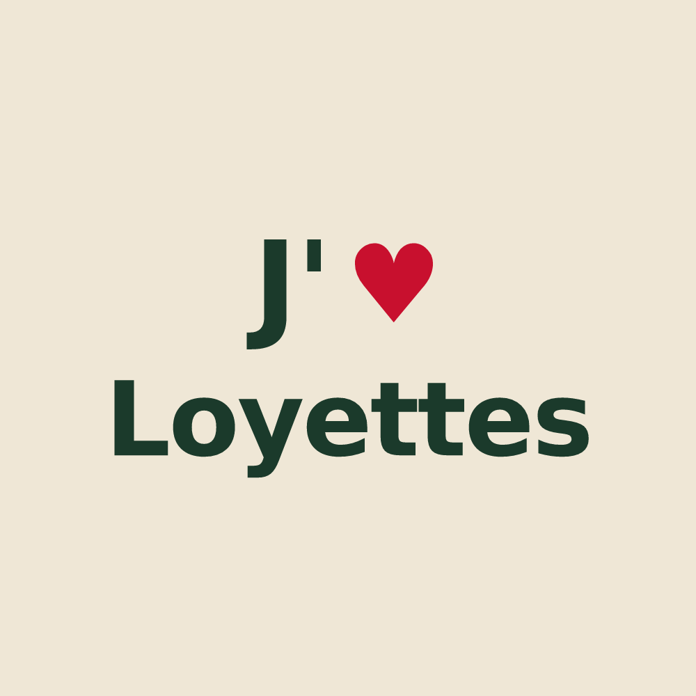 Tote bag personnalisé Loyettes — design J'aime Loyettes