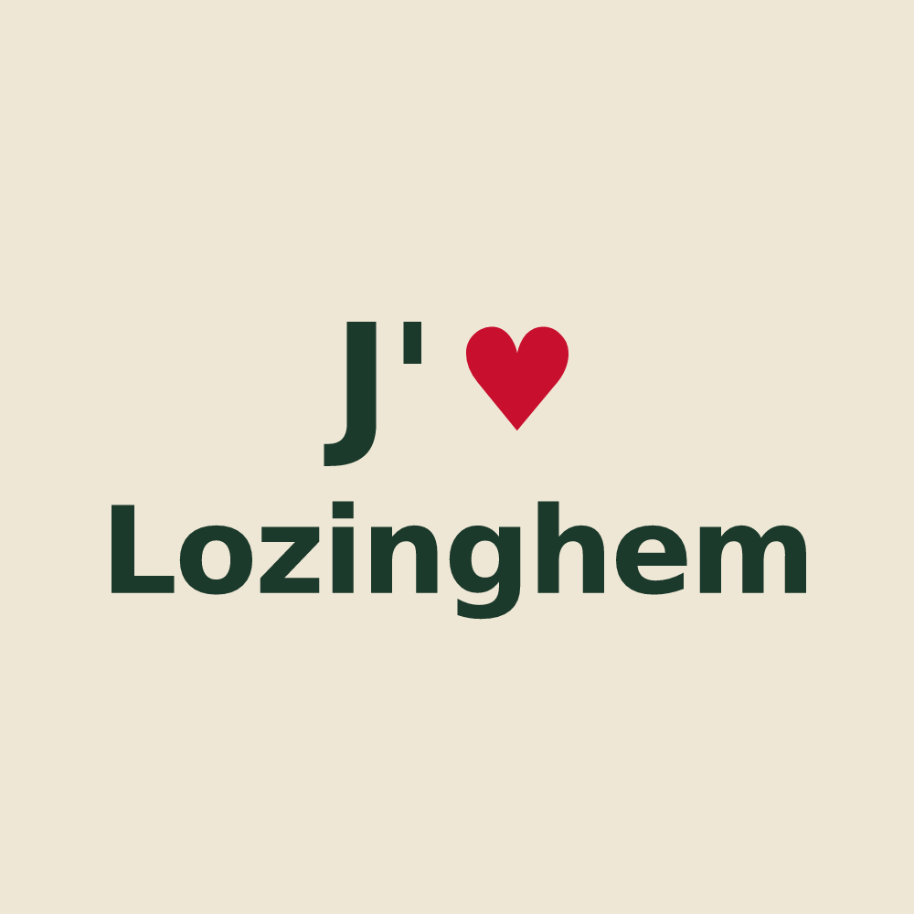 Tote bag personnalisé Lozinghem — design J'aime Lozinghem
