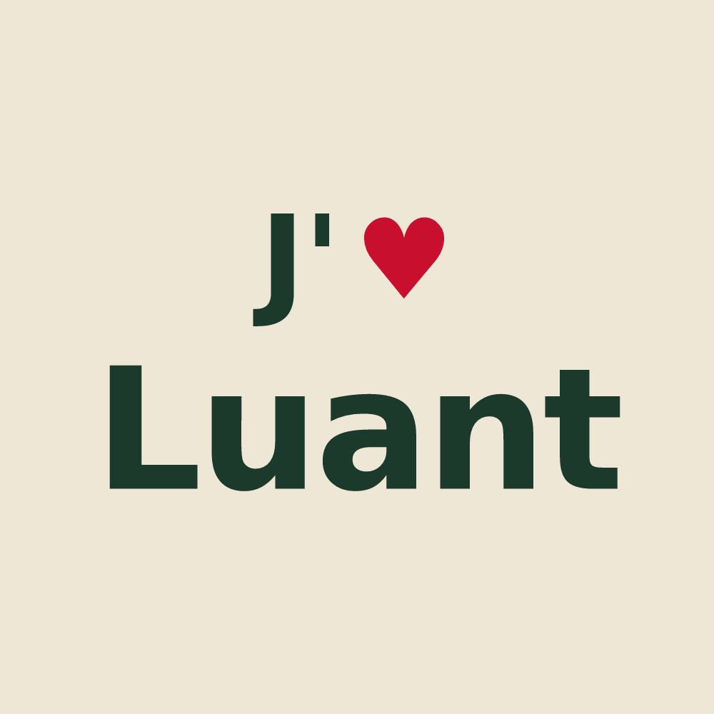 Tote bag personnalisé Luant — design J'aime Luant