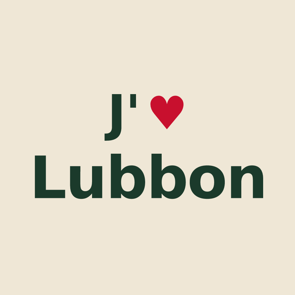 Tote bag personnalisé Lubbon — design J'aime Lubbon
