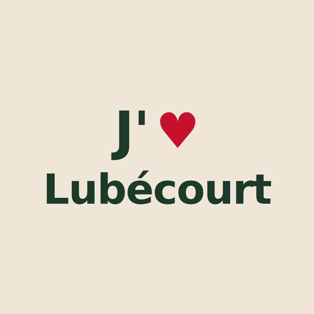 Tote bag personnalisé Lubécourt — design J'aime Lubécourt