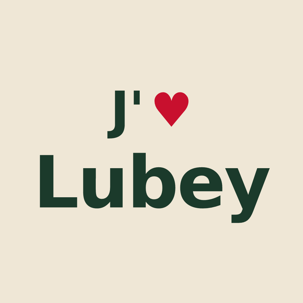 Tote bag personnalisé Lubey — design J'aime Lubey