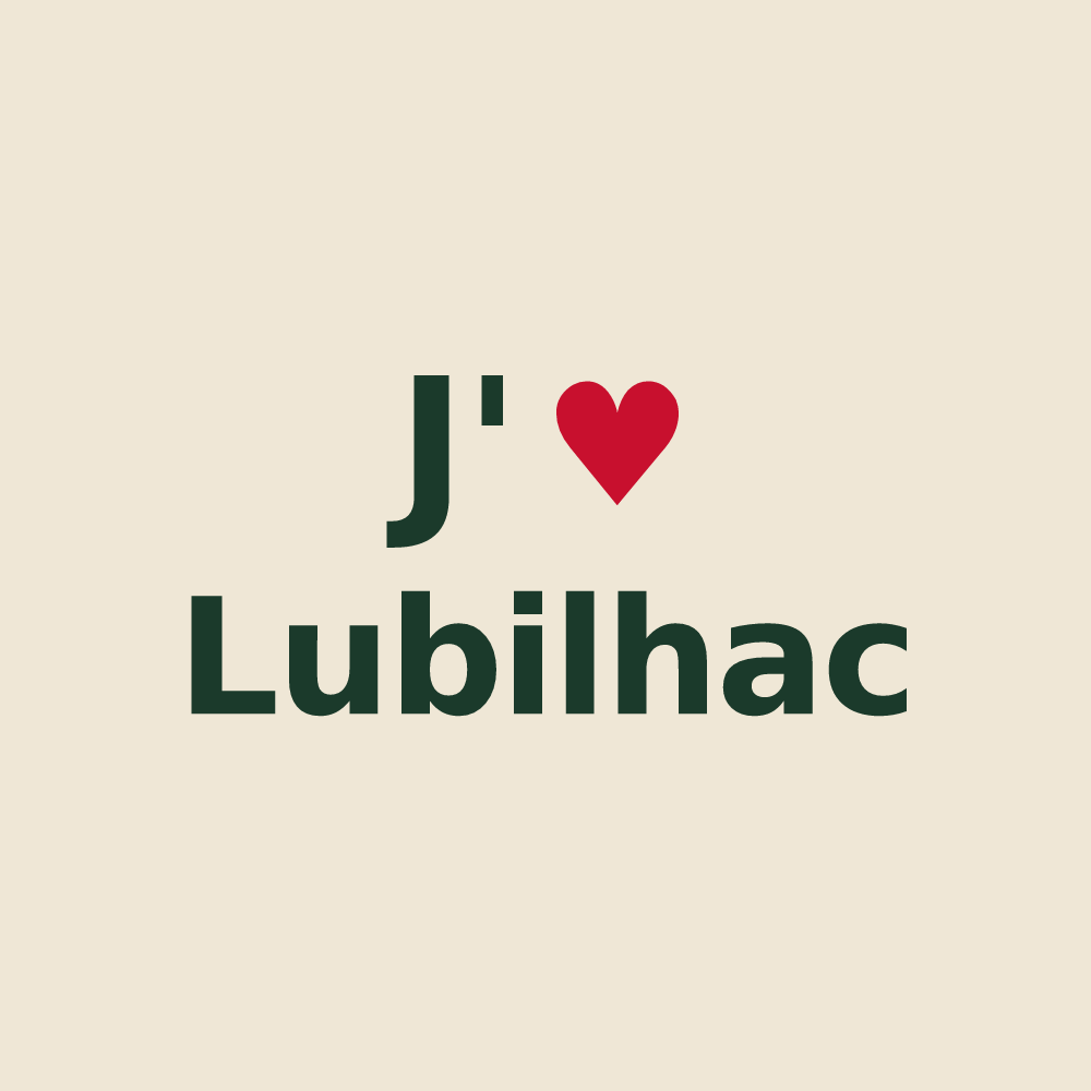 Tote bag personnalisé Lubilhac — design J'aime Lubilhac