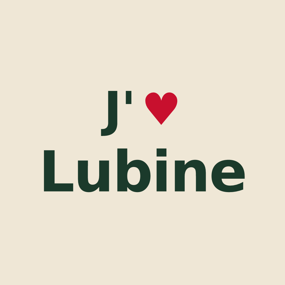 Tote bag personnalisé Lubine — design J'aime Lubine