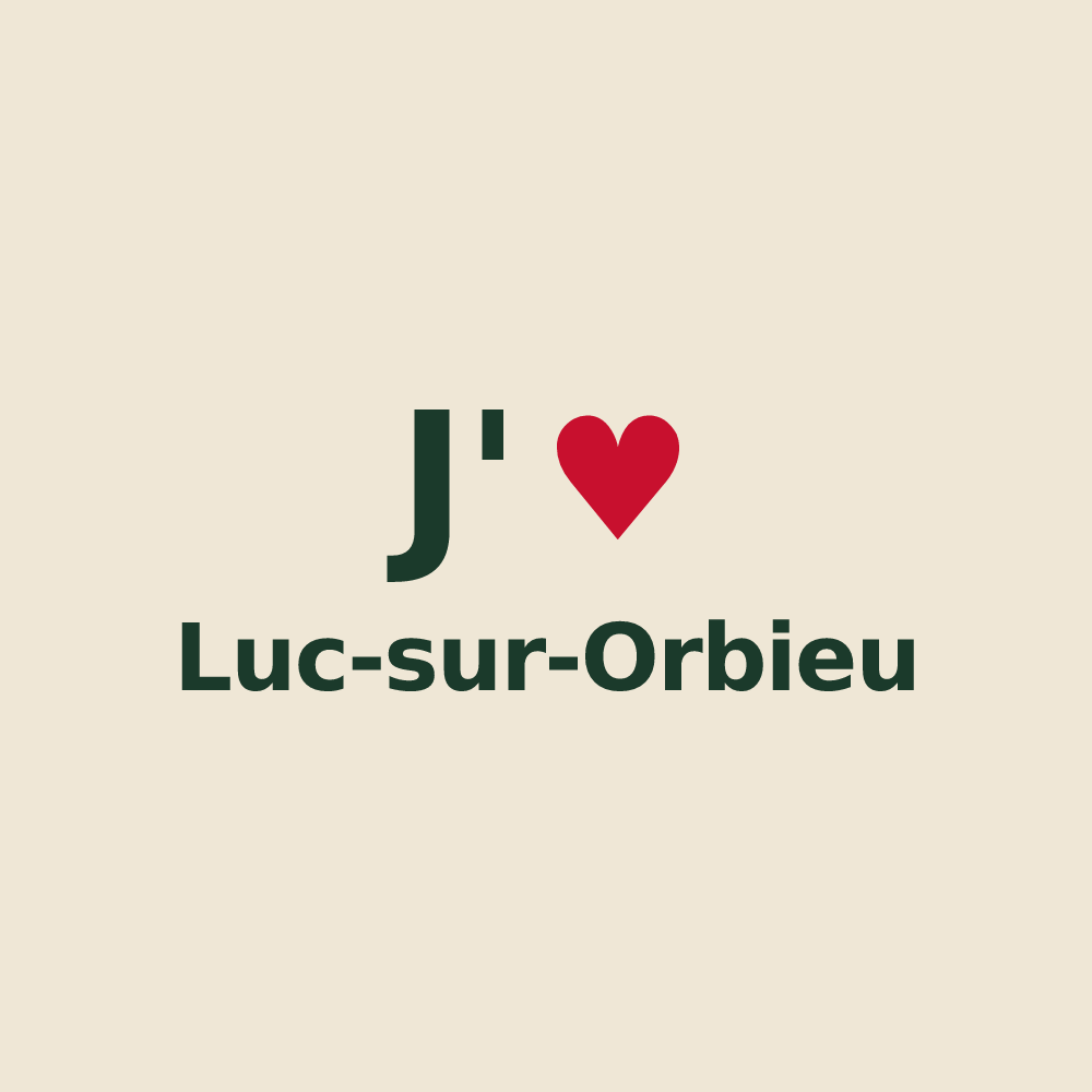 Tote bag personnalisé Luc-sur-Orbieu — design J'aime Luc-sur-Orbieu