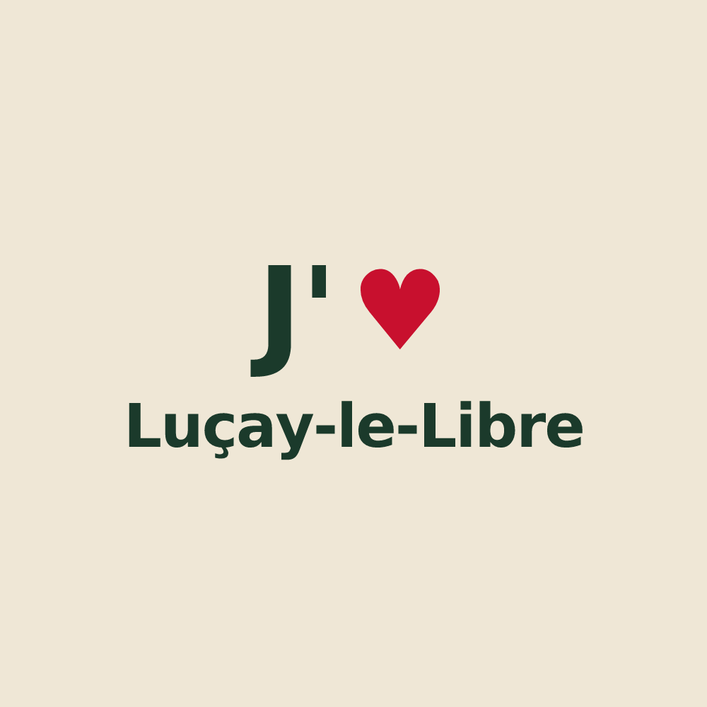 Tote bag personnalisé Luçay-le-Libre — design J'aime Luçay-le-Libre