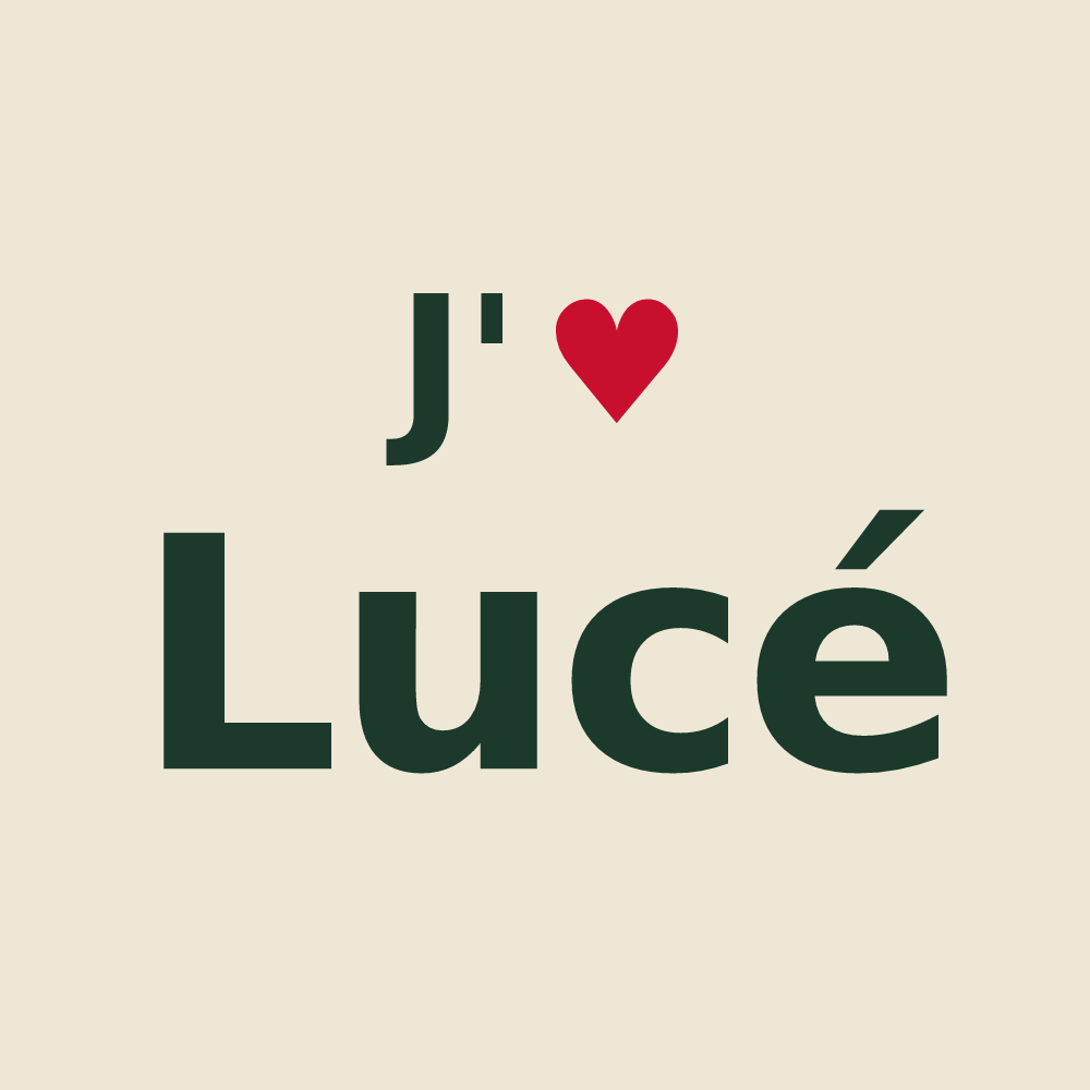 Tote bag personnalisé Lucé — design J'aime Lucé