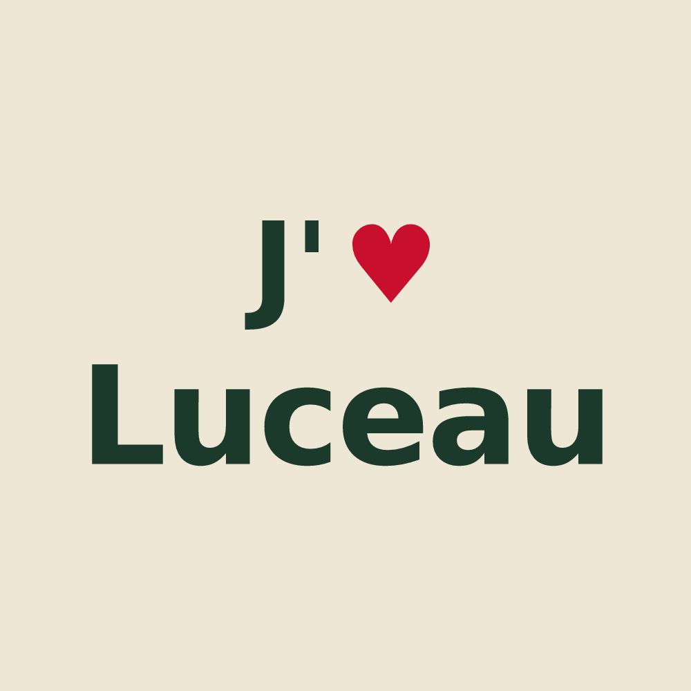 Tote bag personnalisé Luceau — design J'aime Luceau