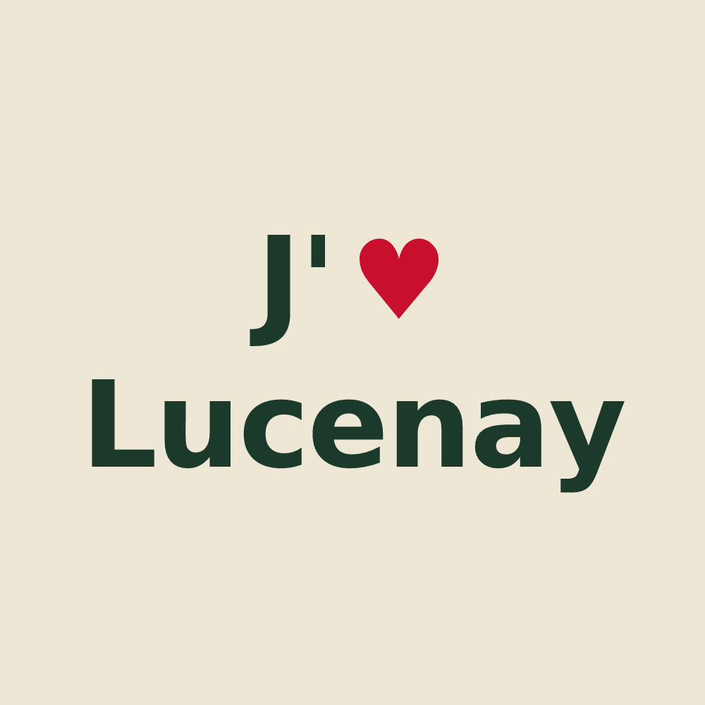 Tote bag personnalisé Lucenay — design J'aime Lucenay