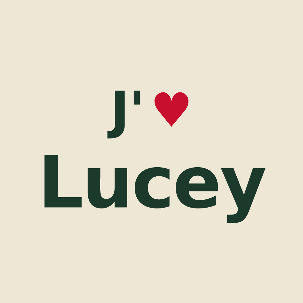 Tote bag personnalisé Lucey — design J'aime Lucey