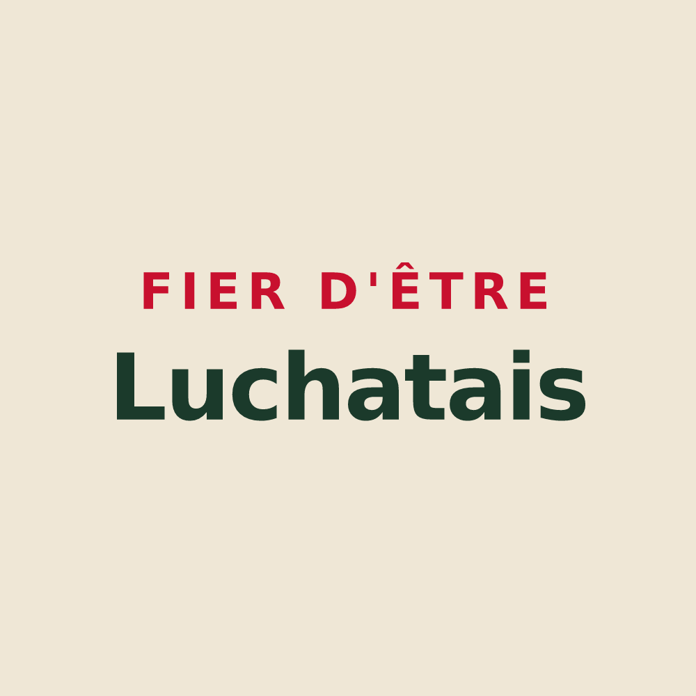 Tote bag « Fier d'être Luchatais » — design pour Luchat
