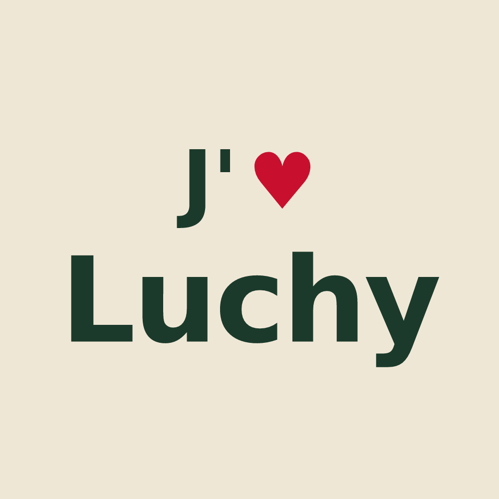 Tote bag personnalisé Luchy — design J'aime Luchy