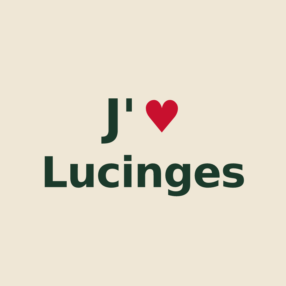 Tote bag personnalisé Lucinges — design J'aime Lucinges