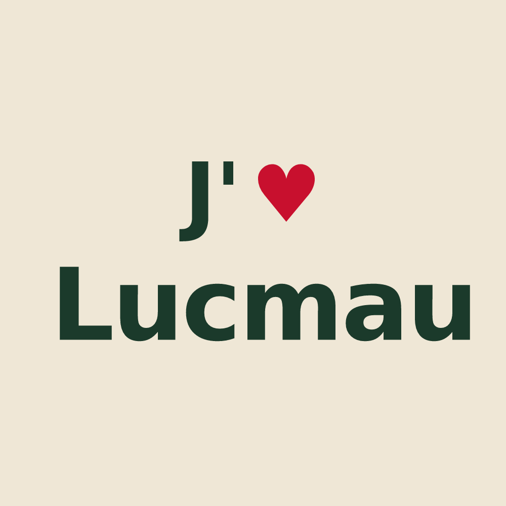 Tote bag personnalisé Lucmau — design J'aime Lucmau