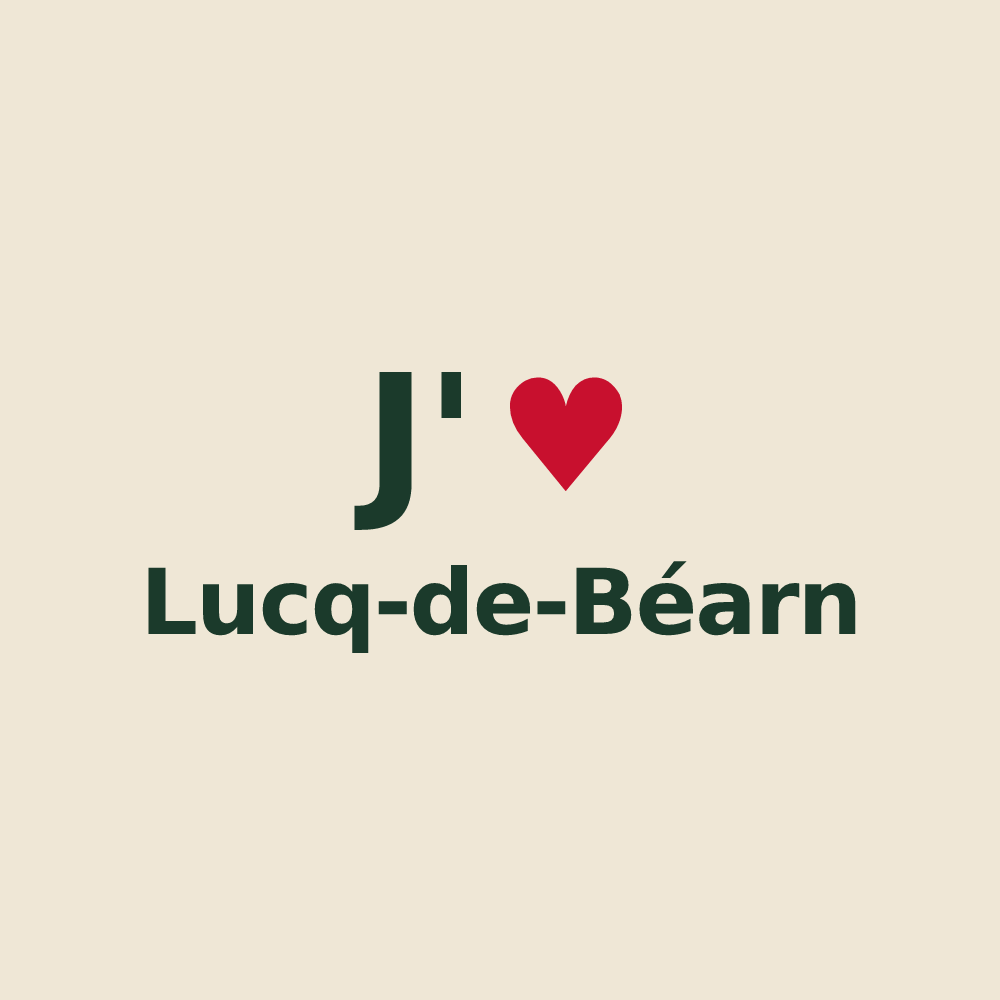 Tote bag personnalisé Lucq-de-Béarn — design J'aime Lucq-de-Béarn