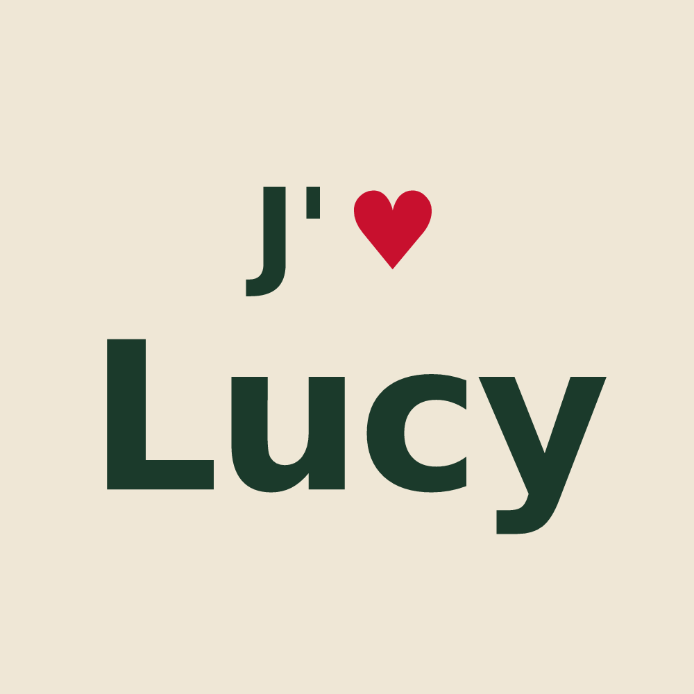 Tote bag personnalisé Lucy — design J'aime Lucy