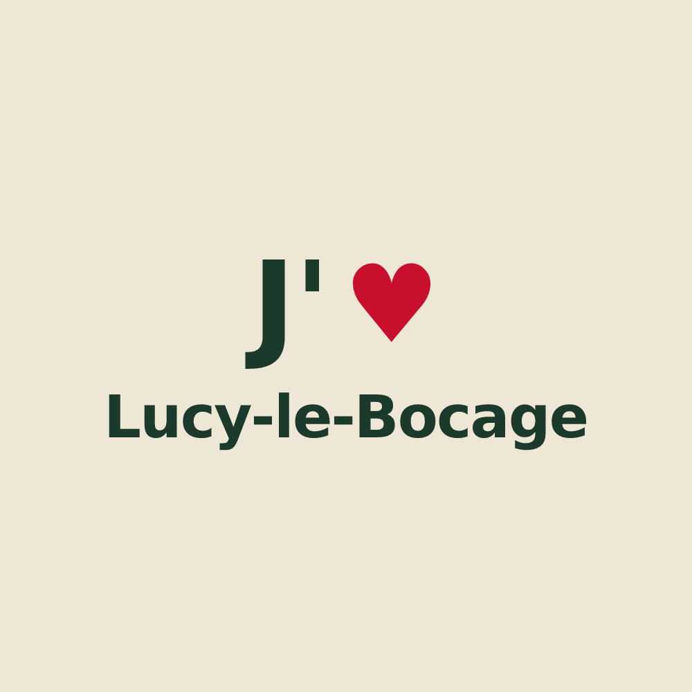 Tote bag personnalisé Lucy-le-Bocage — design J'aime Lucy-le-Bocage