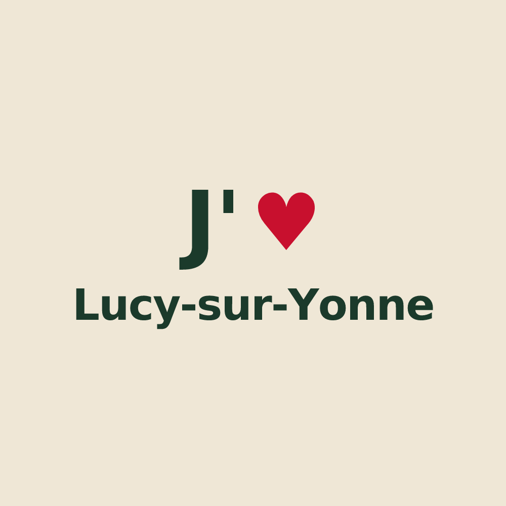 Tote bag personnalisé Lucy-sur-Yonne — design J'aime Lucy-sur-Yonne