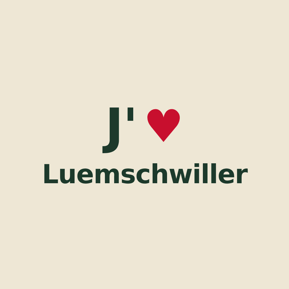 Tote bag personnalisé Luemschwiller — design J'aime Luemschwiller