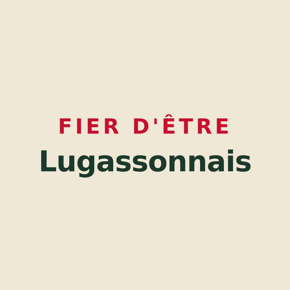 Tote bag « Fier d'être Lugassonnais » — design pour Lugasson