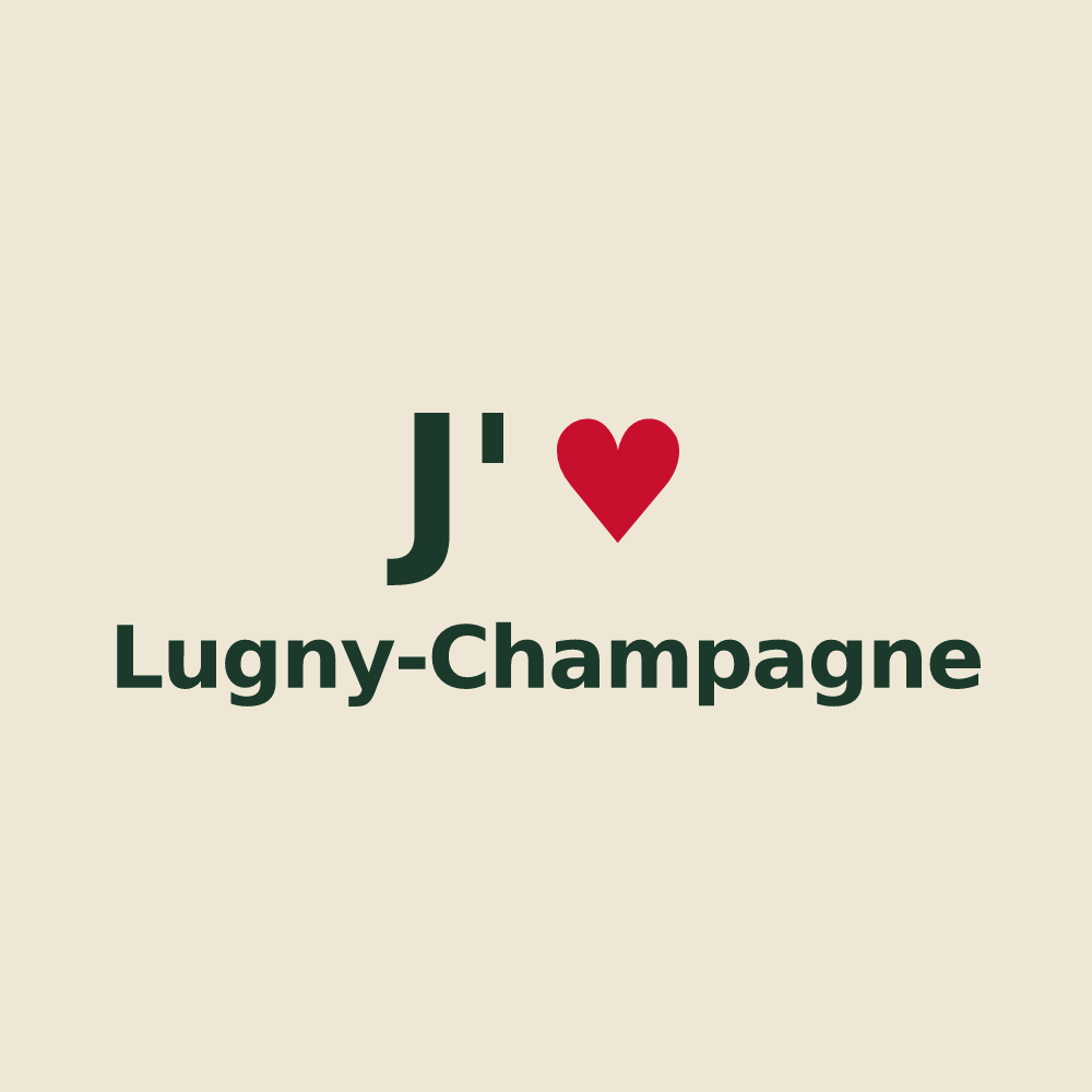 Tote bag personnalisé Lugny-Champagne — design J'aime Lugny-Champagne