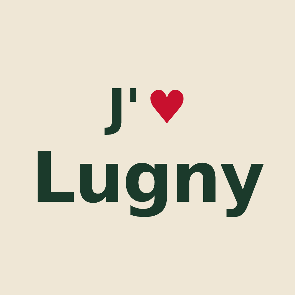 Tote bag personnalisé Lugny — design J'aime Lugny