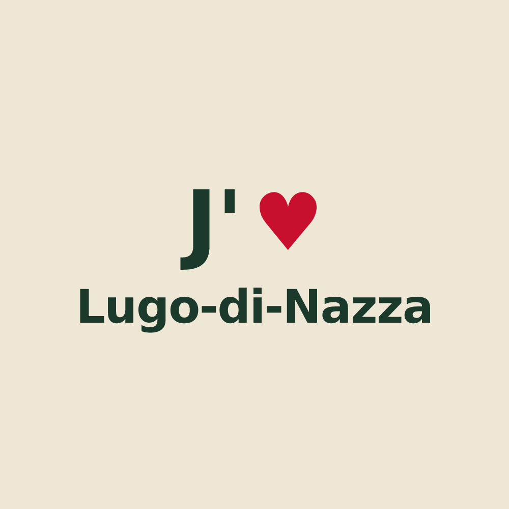Tote bag personnalisé Lugo-di-Nazza — design J'aime Lugo-di-Nazza