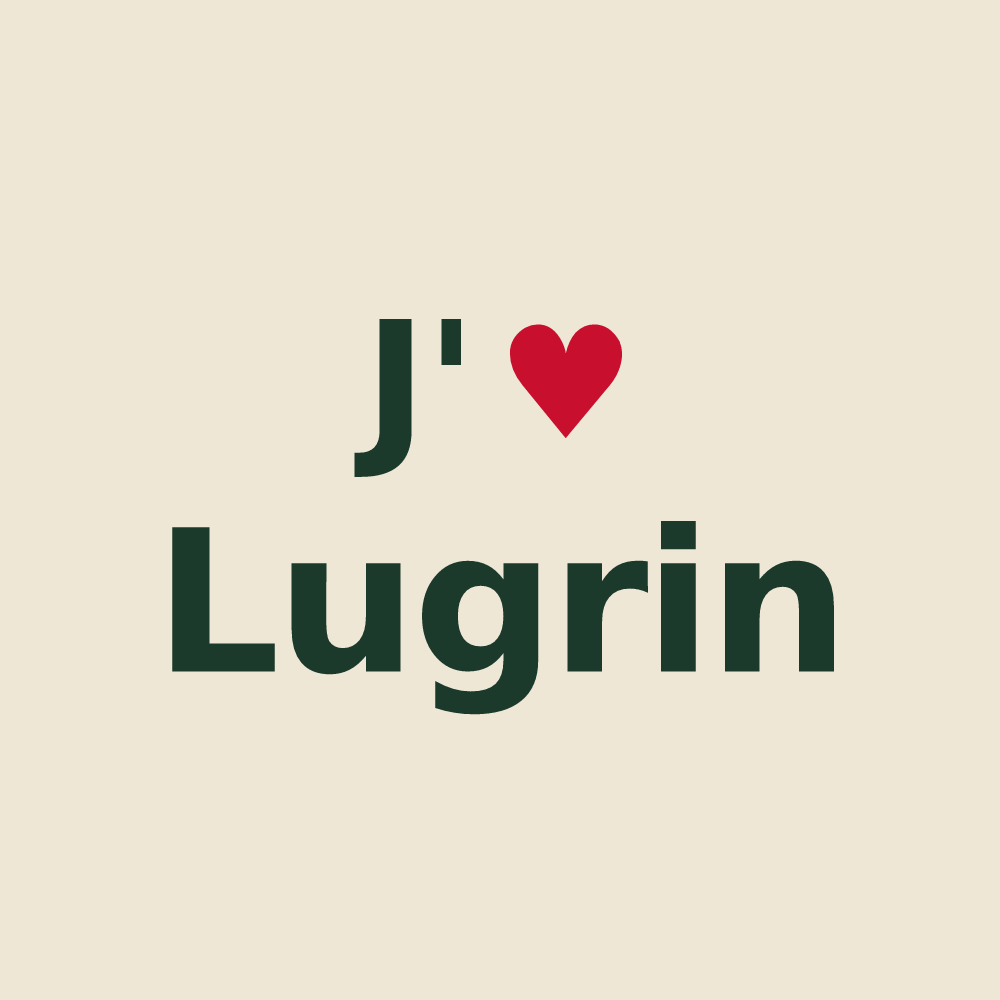 Tote bag personnalisé Lugrin — design J'aime Lugrin