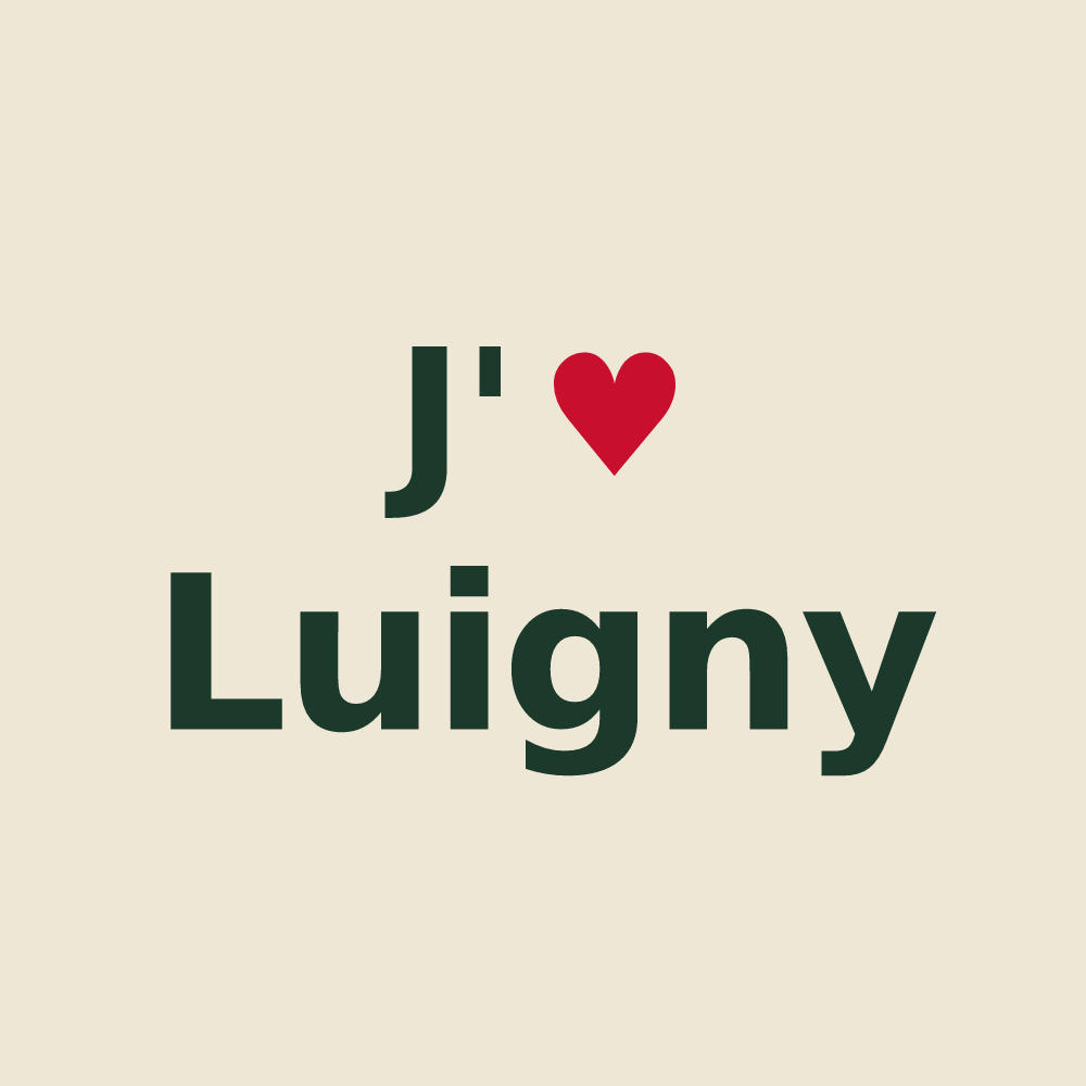 Tote bag personnalisé Luigny — design J'aime Luigny