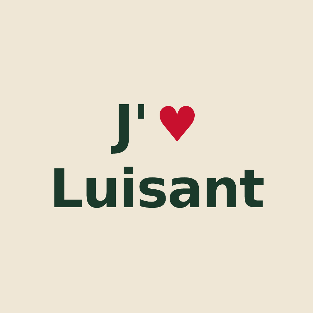 Tote bag personnalisé Luisant — design J'aime Luisant