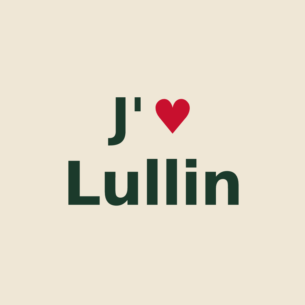 Tote bag personnalisé Lullin — design J'aime Lullin