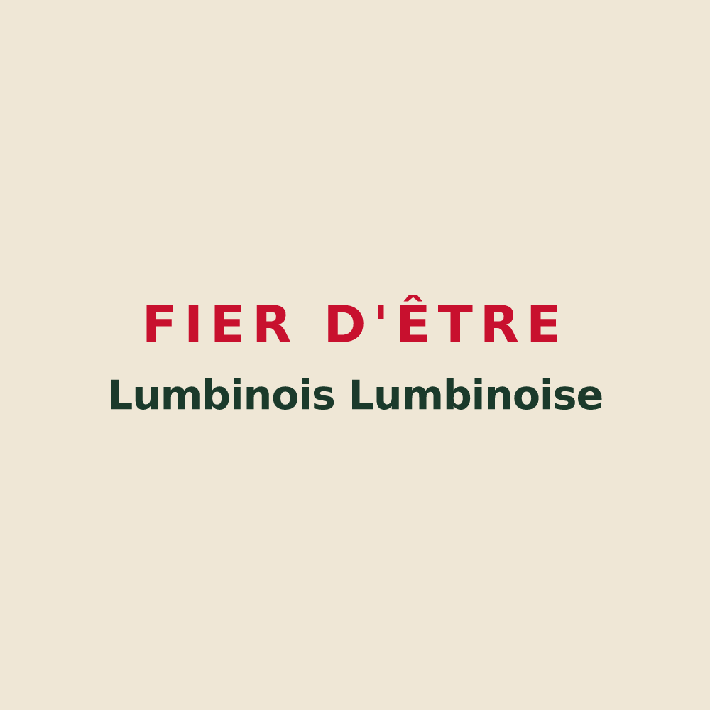 Tote bag « Fier d'être Lumbinois 
Lumbinoise » — design pour Lumbin