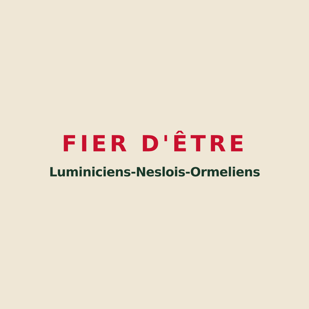 Tote bag « Fier d'être Luminiciens-Neslois-Ormeliens » — design pour Lumigny-Nesles-Ormeaux