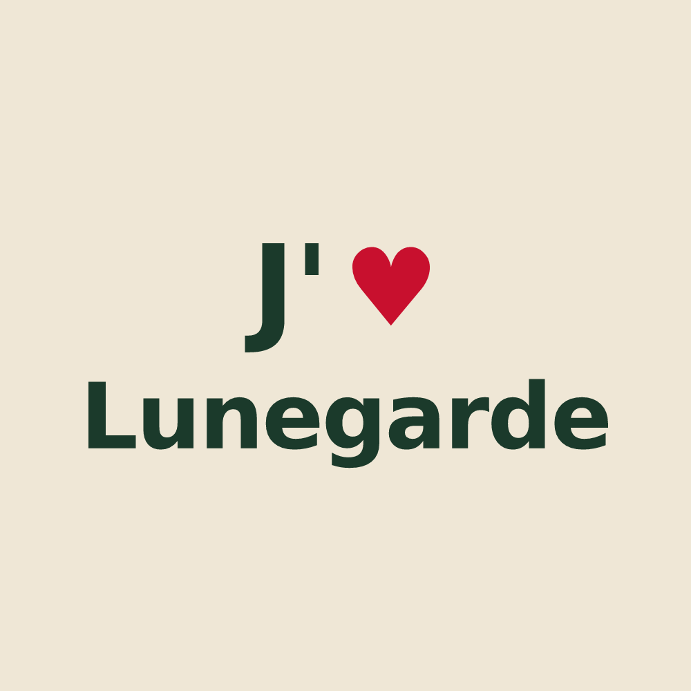 Tote bag personnalisé Lunegarde — design J'aime Lunegarde