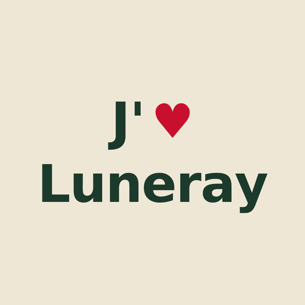 Tote bag personnalisé Luneray — design J'aime Luneray