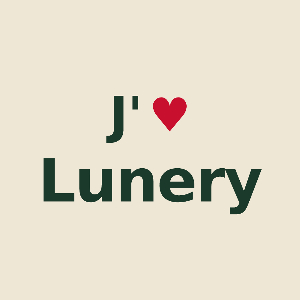 Tote bag personnalisé Lunery — design J'aime Lunery