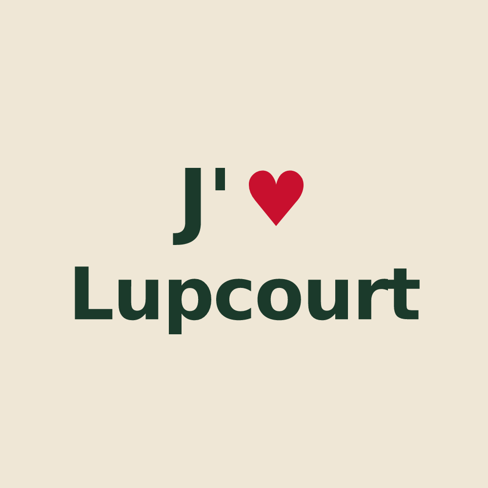 Tote bag personnalisé Lupcourt — design J'aime Lupcourt