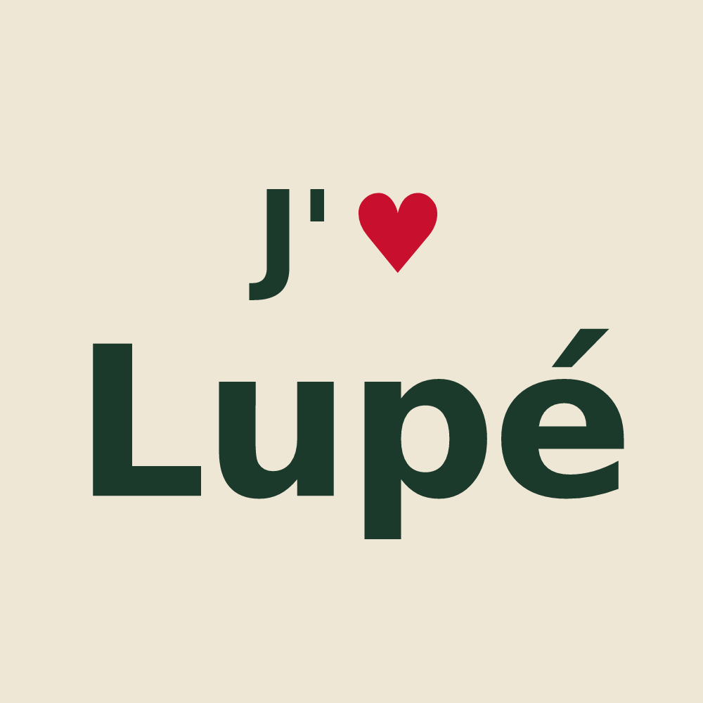 Tote bag personnalisé Lupé — design J'aime Lupé