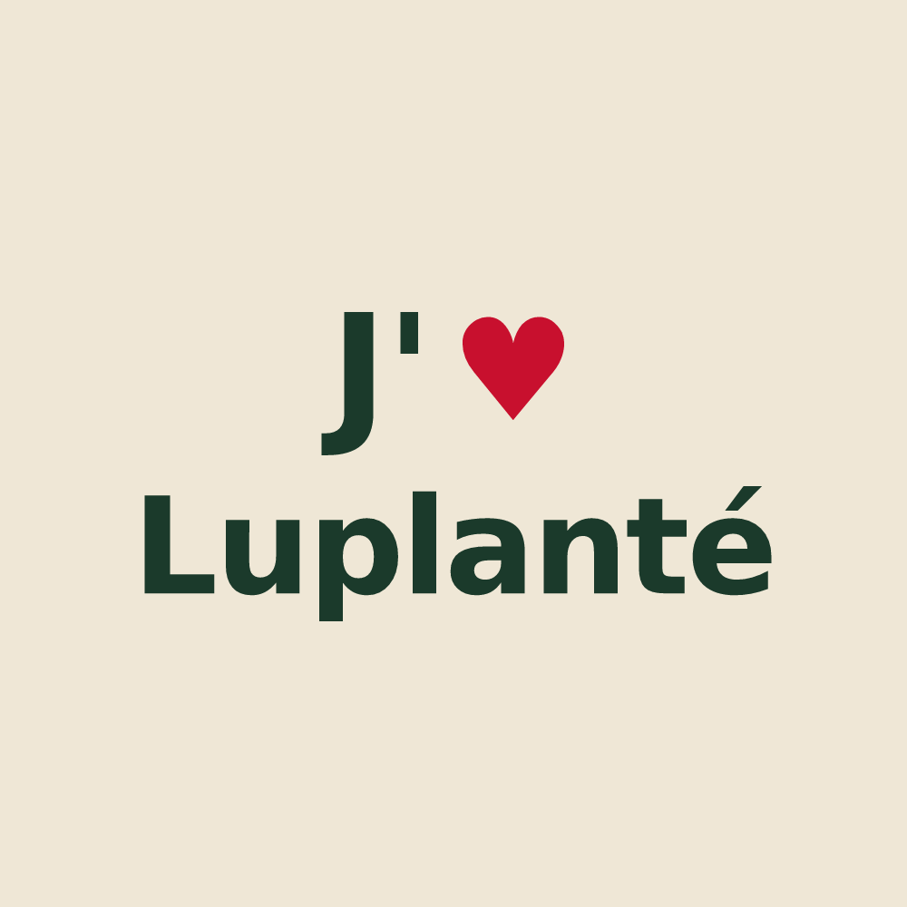 Tote bag personnalisé Luplanté — design J'aime Luplanté