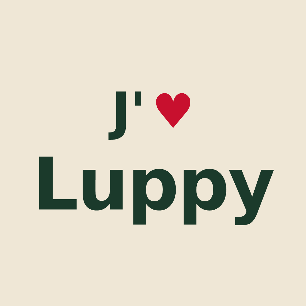 Tote bag personnalisé Luppy — design J'aime Luppy
