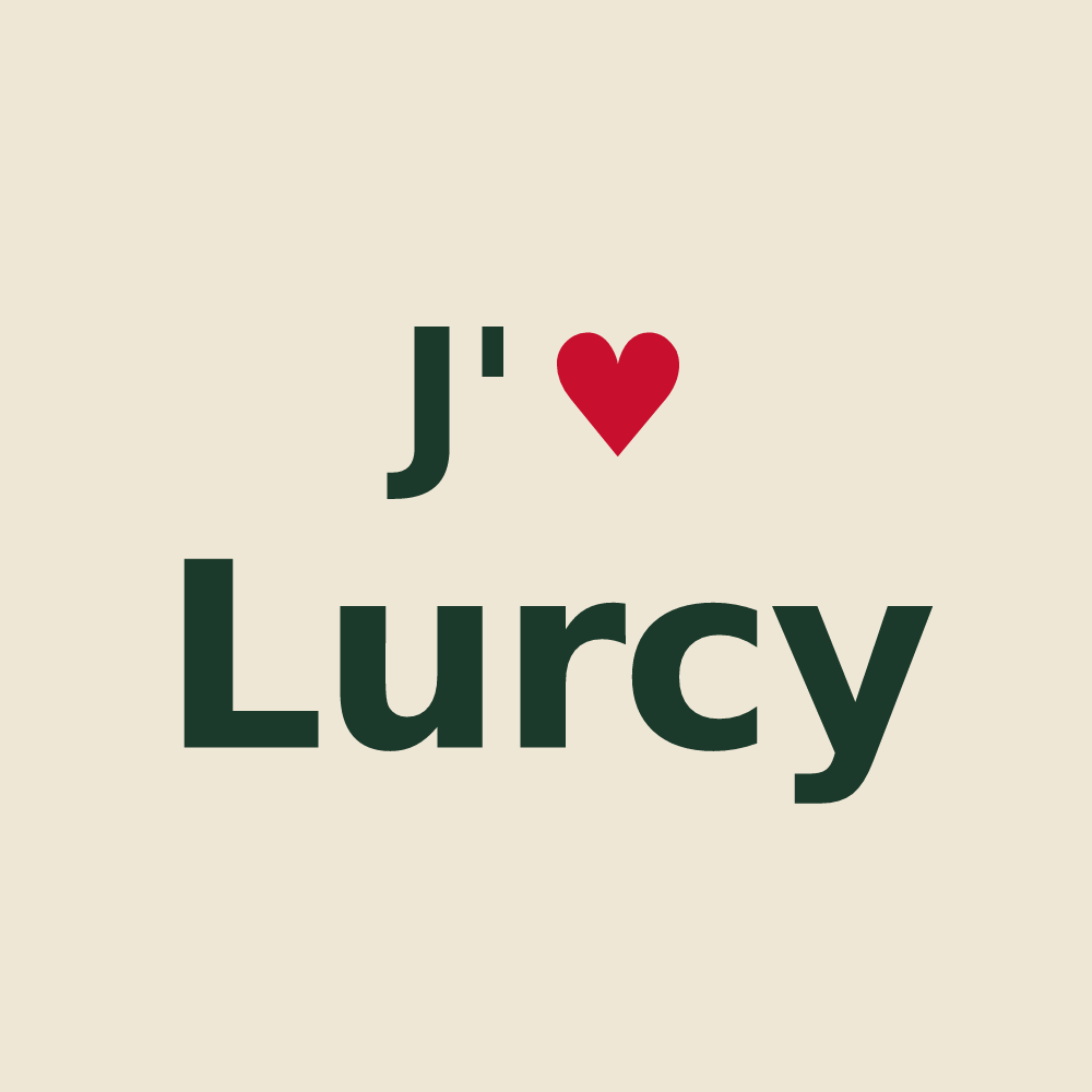 Tote bag personnalisé Lurcy — design J'aime Lurcy