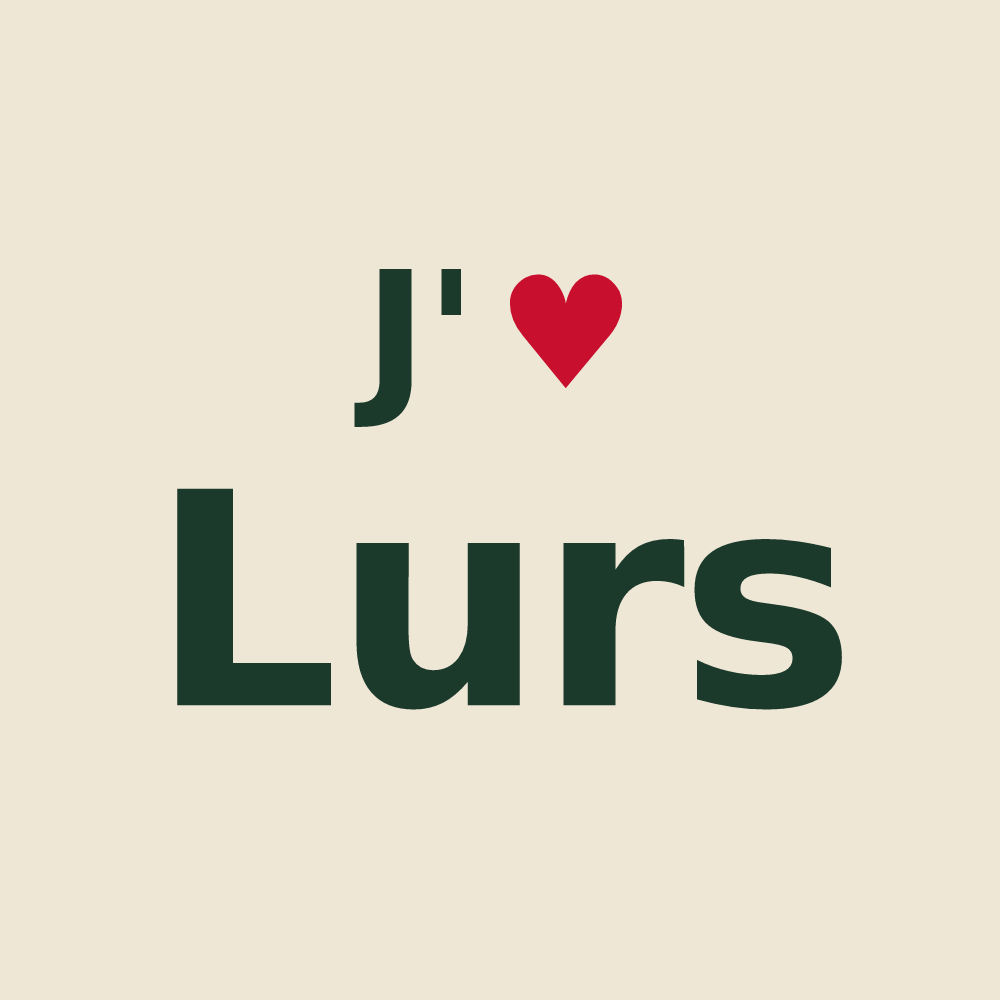 Tote bag personnalisé Lurs — design J'aime Lurs